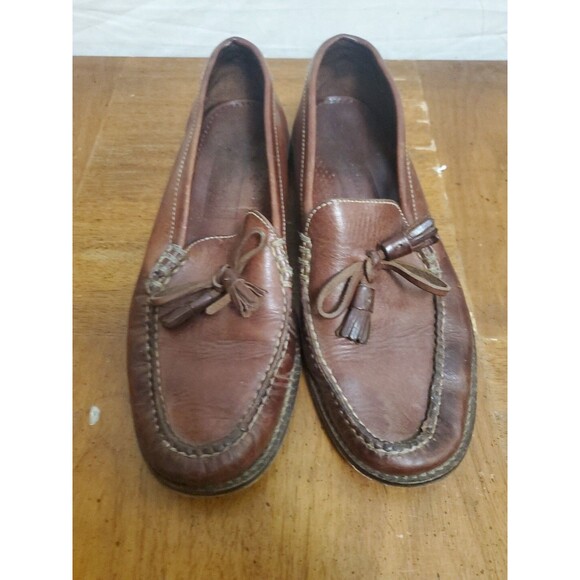 Cole Haan Mens Pinch Kiltie Tassel Dress Loafers Brown Leather Size 9 AA - Picture 2 of 7